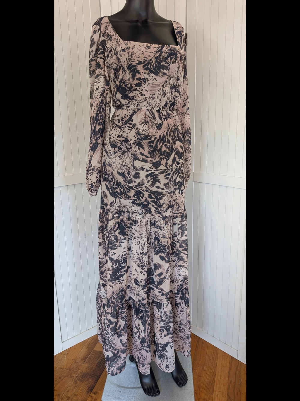 Avec Les Filles Wild Horses Maxi Dress Size 10 NWT Western Equestrian Boho